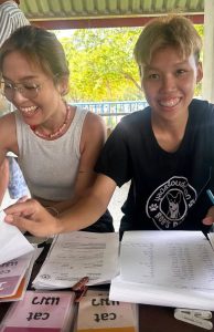 Rob’s Dogs Foundation team and staff preparing paperwork during spay and neuter campaign in Koh Phangan Thailand