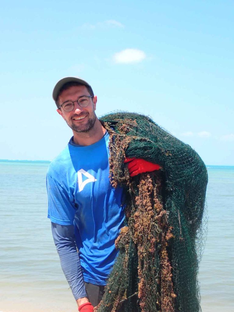 ARRI volunteer collecting ghost nets